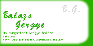 balazs gergye business card